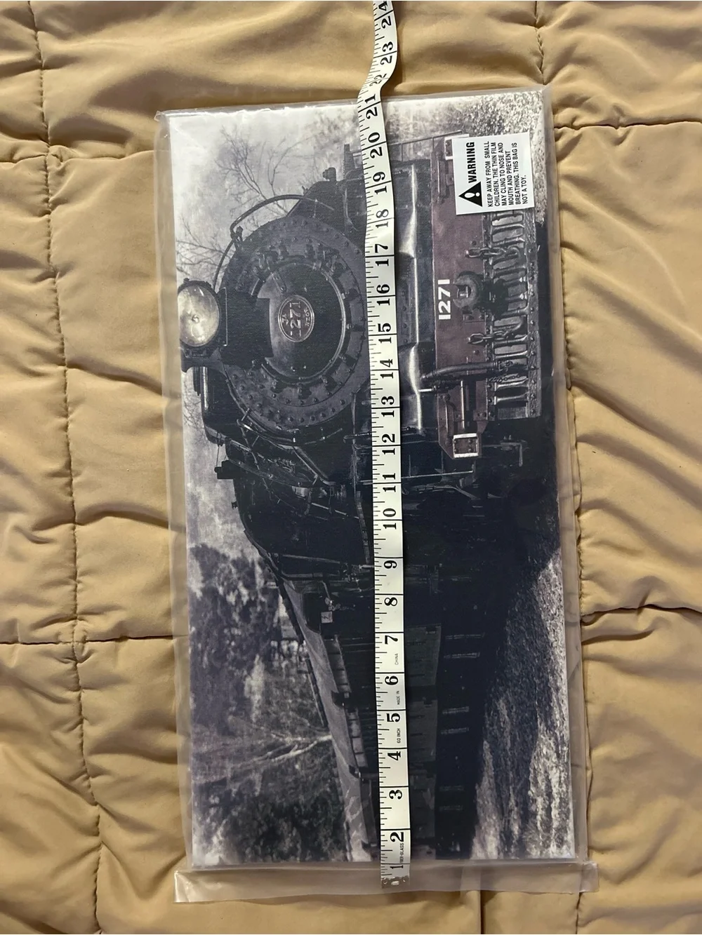 Vintage Steam Train Wall Art - Black & White Home Wall Decor